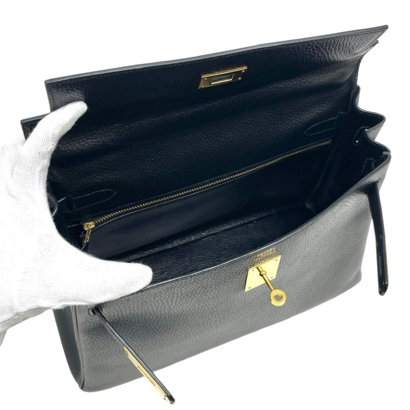 HERMES HERMES Kelly 32 Kelly 32 Bag, Tote Bag, Shoulder Bag, Ardennes, Noir, Black, Gold Fittings