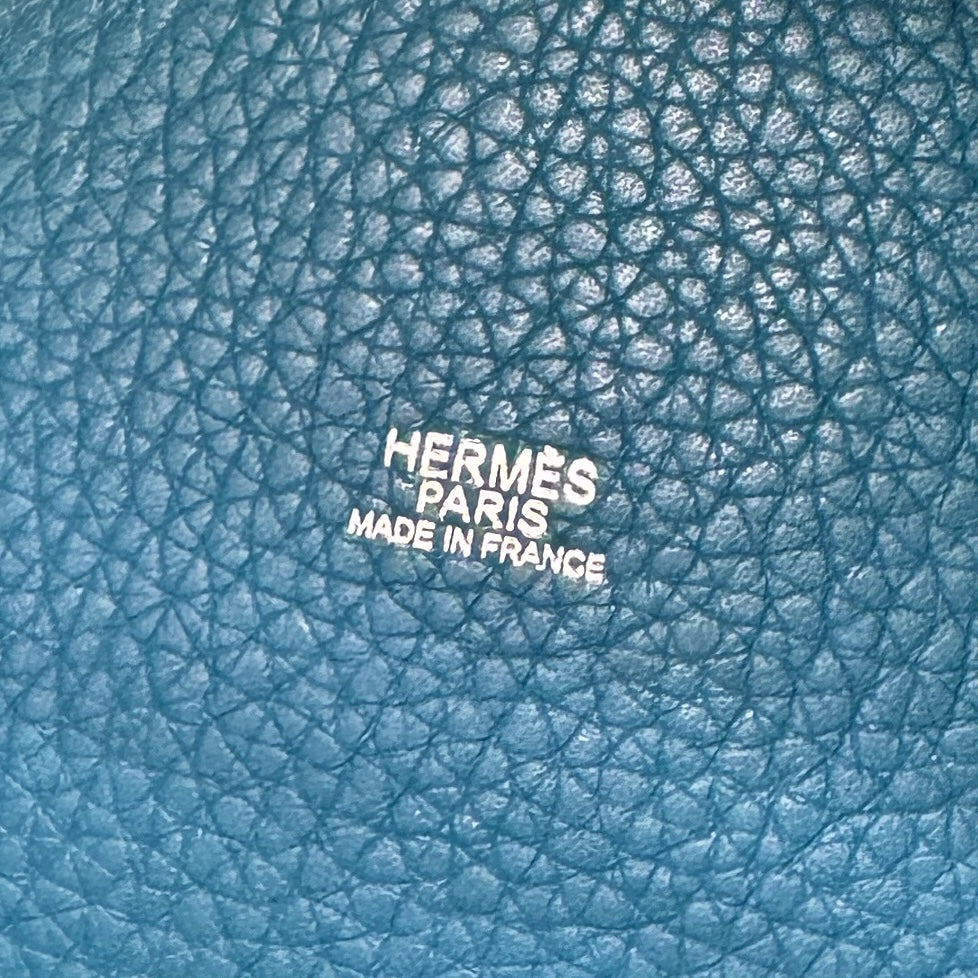 エルメス HERMES ピコタンPM ピコタン PM ピコタン18 バッグ トートバッグ トリヨンクレマンス ブルージーン ブルー 青 シルバー金具 ハンドバッグ