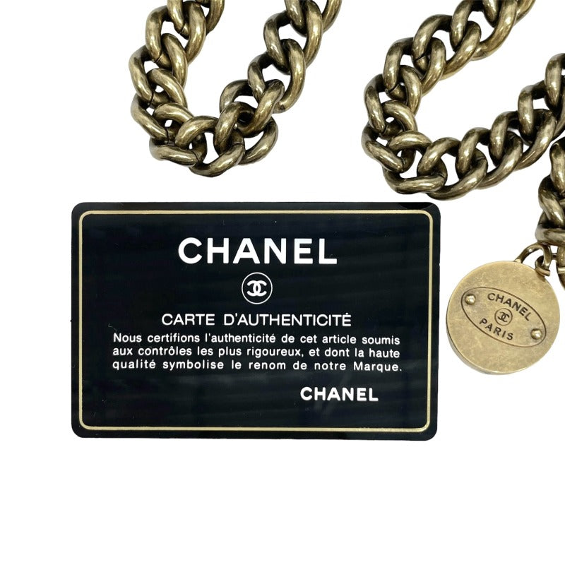 シャネル CHANEL マトラッセ カーフスキン ブルー 青 ゴールド金具 チェーンショルダーバッグ ココマーク