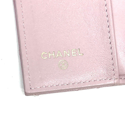 シャネル CHANEL マトラッセ 財布 三つ折り財布 ミニ財布 ミニウォレット キャビアスキン ピンク ゴールド金具 コンパクトウォレット ココマーク