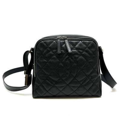 CHANEL CHANEL Matelass? Caviar skin black silver hardware Coco mark big