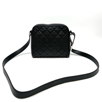 CHANEL CHANEL Matelass? Caviar skin black silver hardware Coco mark big