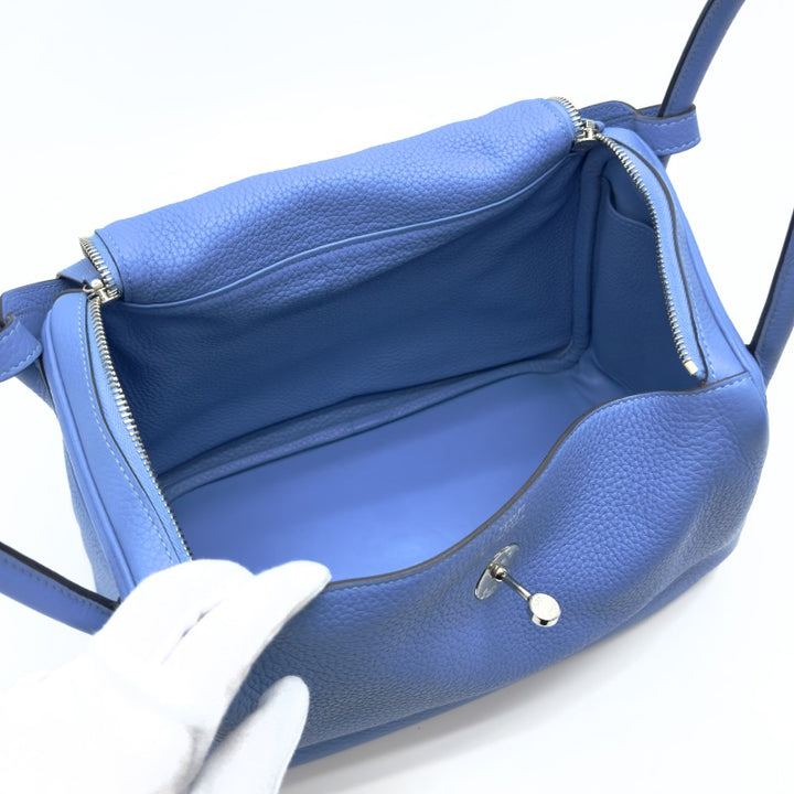 HERMES エルメス リンディ30 トリヨンクレマンス ブルー HERMES エルメス ショルダーバッグ リンディ 30 ディープブルー