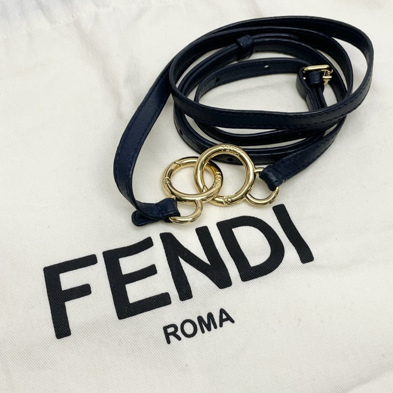 FENDI FENDI Peekaboo small Mini peekaboo Peekaboo mini Leather Navy Gold Metal Fittings