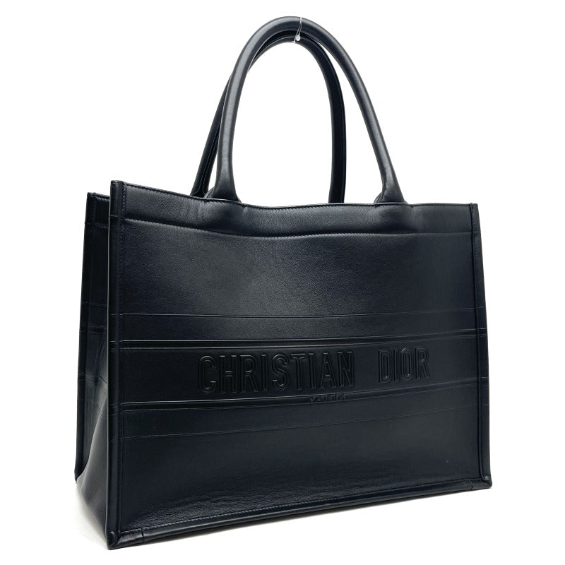 CHRISTIAN DIOR 기독교 디올 Book tote 토트 백 송아지 가죽 검은 검은 색