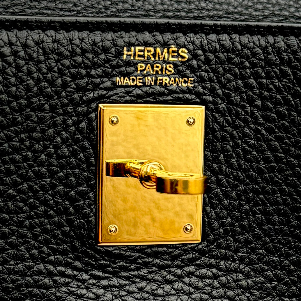 HERMES HERMES Kelly 35 Kelly 35 Bag, Tote Bag, Shoulder Bag, Togo, Noir, Black, Gold Fittings