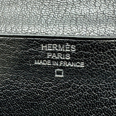 エルメス HERMES ベアンスフレ ベアン スフレ 財布 長財布 ロングウォレット アリゲーター クロコダイル ノワール ブラック 黒 シルバー金具 エキゾチック