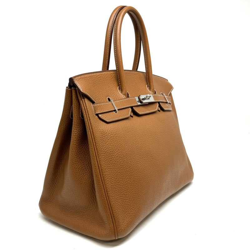 HERMES 헤르메스 Birkin 35 Birkin 35 토트 백 토리 온 클레멘스 골드 브라운 실버 메탈 피팅