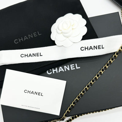 シャネル CHANEL マトラッセ ラムスキン ブラック 黒 ゴールド金具 チェーンショルダーバッグ チェーンウォレット WOC