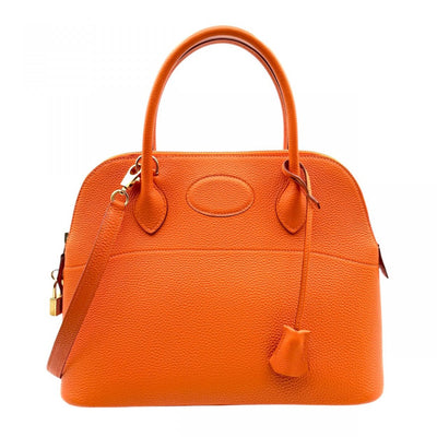 HERMES HERMES Bolide 31 Bolide 31 Bag, Tote Bag, Shoulder Bag, Togo, Orange, Gold Fittings