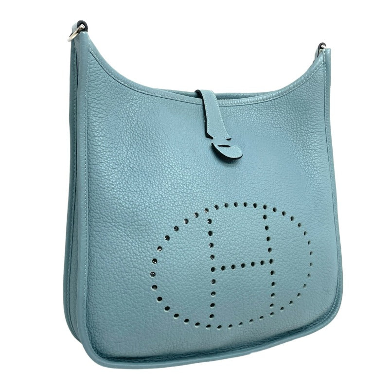 HERMES HERMES Evelyne 3PM Evelyne 3PM Evelyne 3PM Torillon Clemence Ciel Blue Silver Metal Fittings