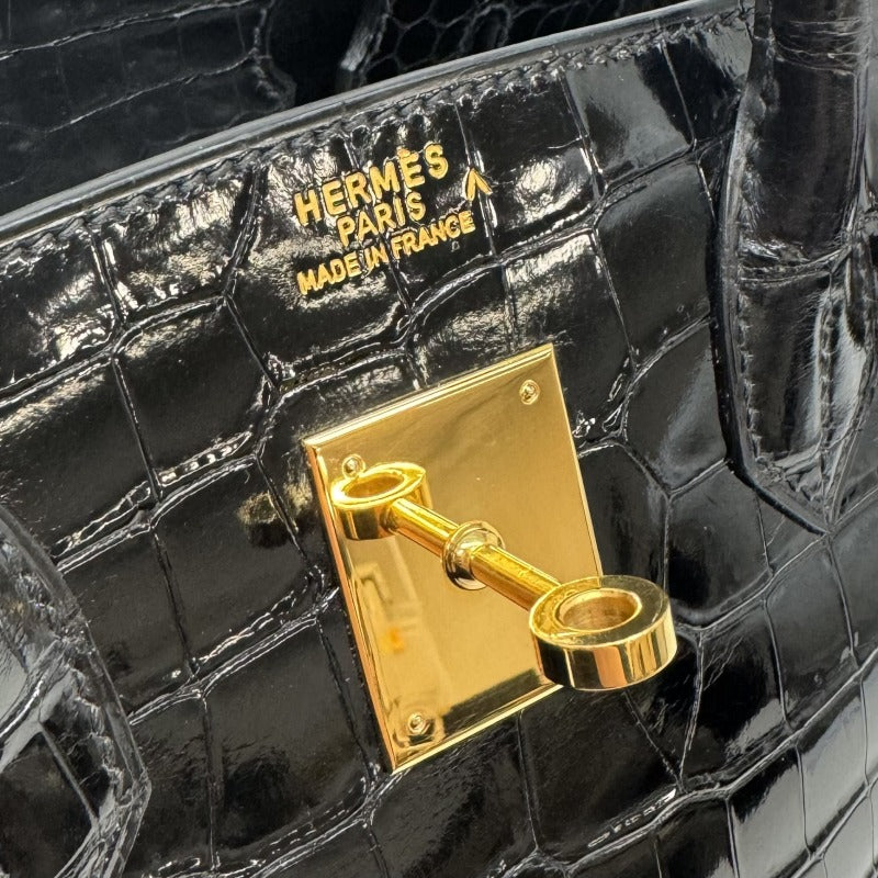 HERMES 헤르메스 Birkin 30 Birkin 30 폴로스 크로 코디일 누아르 블랙 골드 하드웨어 이국