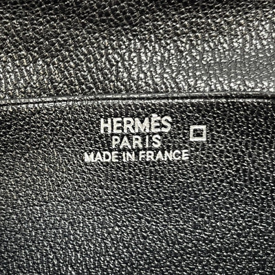エルメス HERMES ベアンクラシック ベアン アリゲーター クロコダイル ノワール ブラック 黒 シルバー金具 エキゾチック