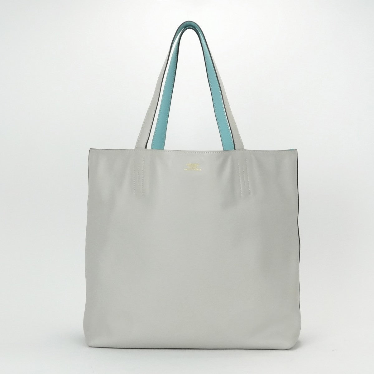 HERMES HERMES Double sens 36 Double sens 36 Double sens 36 Bag Tote Bag Swift Corver Pearl Grey Blue Ator Blue Grey Blue Vo Swift