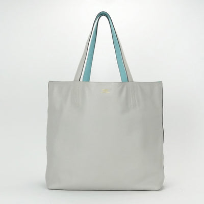 HERMES HERMES Double sens 36 Double sens 36 Double sens 36 Bag Tote Bag Swift Corver Pearl Grey Blue Ator Blue Grey Blue Vo Swift