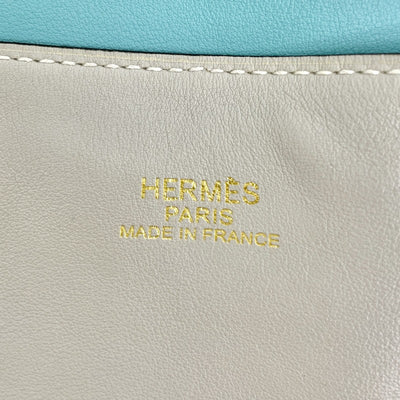 HERMES HERMES Double sens 36 Double sens 36 Double sens 36 Bag Tote Bag Swift Corver Pearl Grey Blue Ator Blue Grey Blue Vo Swift