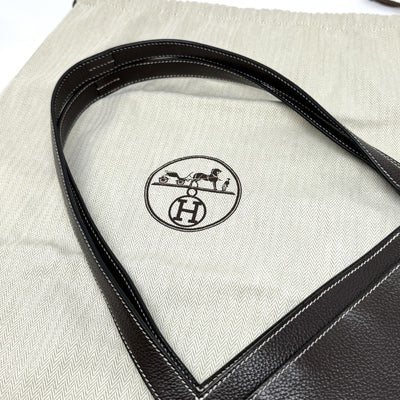 HERMES 爱马仕 Cabas sellier 31 Cabas sellier 31 袋子手提袋Barrenia Faubre Hebene Brown Brown Brown Brown Ebenne