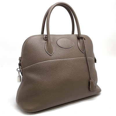 HERMES HERMES Bolide 35 Bolide 35 Bag, Tote bag, Shoulder bag, Torillon Clemence, Etoup, Beige, Greige, Silver hardware