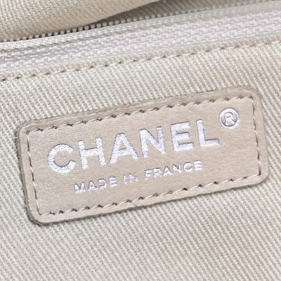 シャネル CHANEL マトラッセ レザー ベージュ シルバー金具 チェーンショルダーバッグ ココマーク