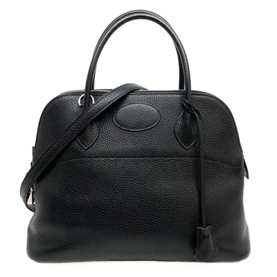 HERMES 헤르메스 Bolide 31 Bolide 31 Torillon Clemence Noir Black Silver Metal Fittings