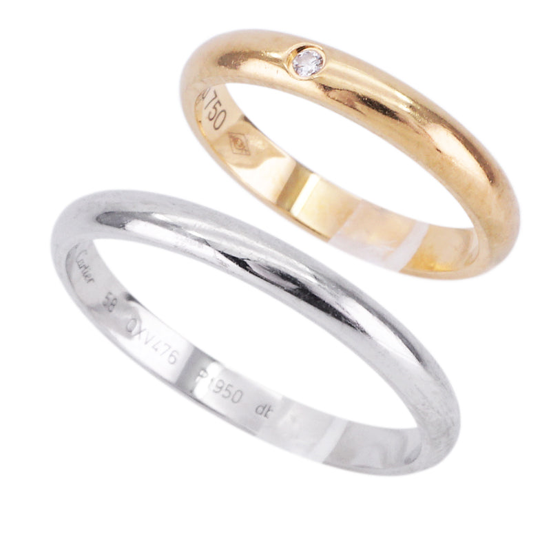 カルティエ Cartier 1895 ウェディング リング 1895ウェディングリング 1895 WEDDING BAND リング 指輪 Pt950.750YG シルバー 結婚指輪 マリッジリング プラチナ