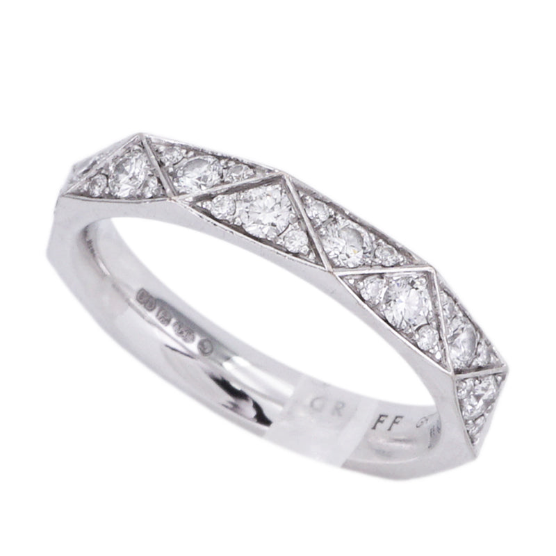 GRAFF Graff Signature Diamond Band Pave Diamond婚礼乐队Lawrence GRAFF 钻石戒指结婚戒指白金