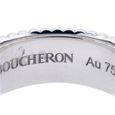 BOUCHERON BOUCHERON Cattle Black Diamond Ring Small Cattle Black Quatre ring QUATRE BLACK EDITION White Gold