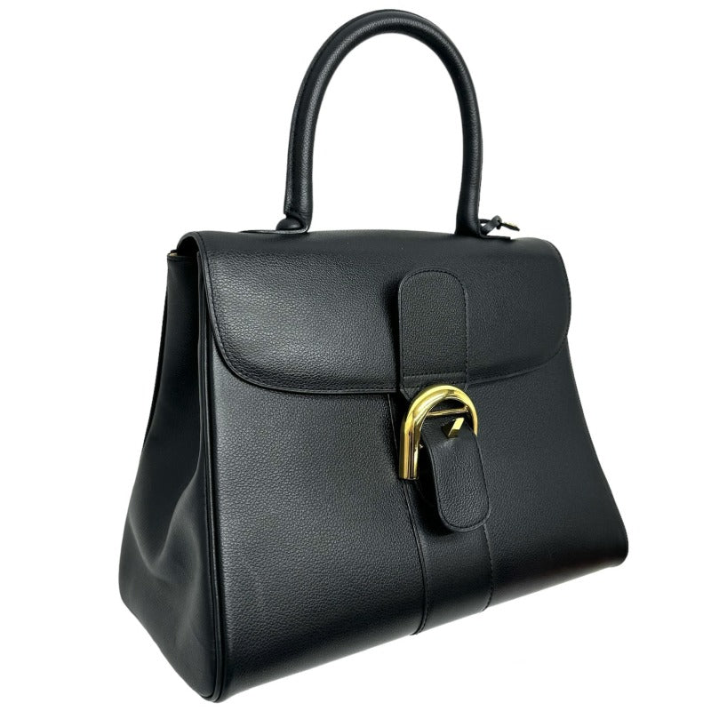 DELVAUX DELVAUX Brillon MM Bag, Tote Bag, Leather, Black, Gold Fittings