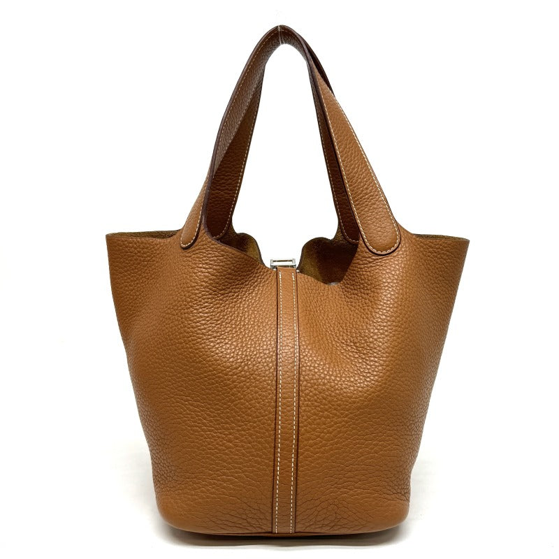 HERMES HERMES Picotin lock MM Picotin lock MM Picotin lock 22 Tote bag Toryon Clemence Gold Brown Silver Metal fittings