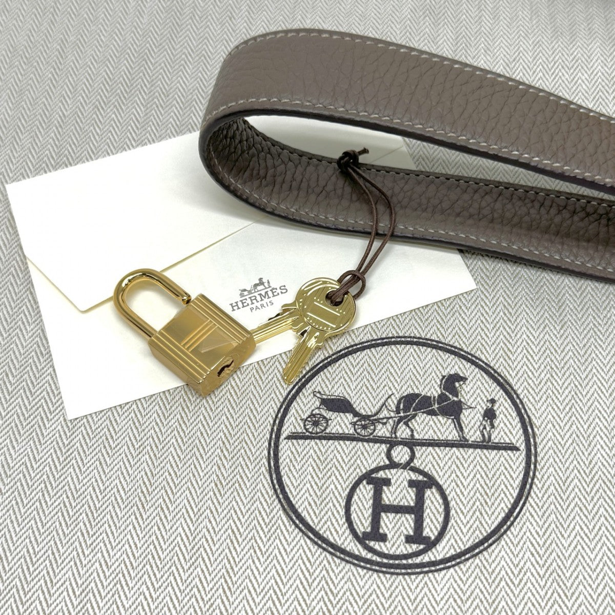 エルメス HERMES ピコタンロックMM ピコタンロック MM ピコタンロック22 バッグ トートバッグ トリヨンクレマンス エトゥープ グレー ゴールド金具