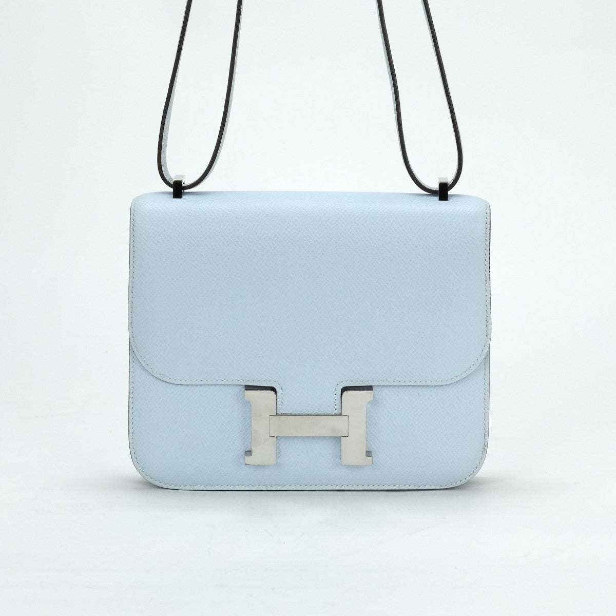 HERMES 爱马仕 Constance 3 mini 18 Constance 3 Mini 18 袋肩袋Epson Blue Brum Brum Blue Silver Fittings VAU Epson