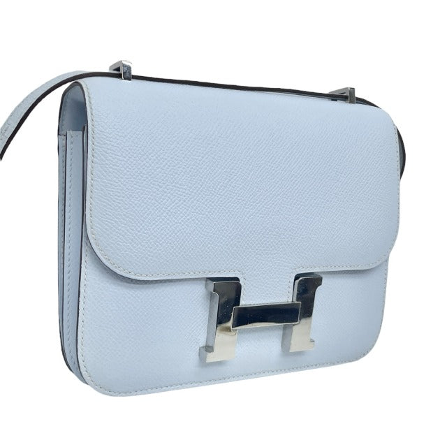 HERMES 爱马仕 Constance 3 mini 18 Constance 3 Mini 18 袋肩袋Epson Blue Brum Brum Blue Silver Fittings VAU Epson