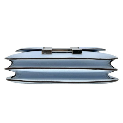HERMES 爱马仕 Constance 3 mini 18 Constance 3 Mini 18 袋肩袋Epson Blue Brum Brum Blue Silver Fittings VAU Epson