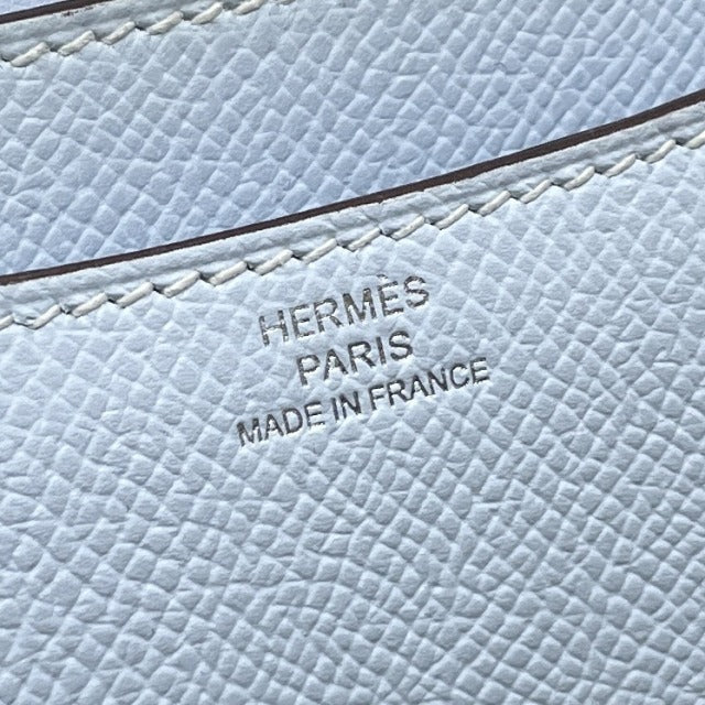 HERMES 爱马仕 Constance 3 mini 18 Constance 3 Mini 18 袋肩袋Epson Blue Brum Brum Blue Silver Fittings VAU Epson
