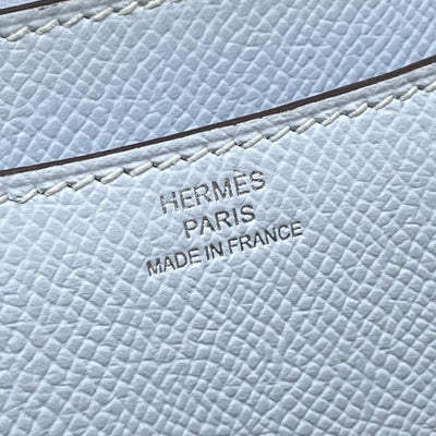 HERMES 爱马仕 Constance 3 mini 18 Constance 3 Mini 18 袋肩袋Epson Blue Brum Brum Blue Silver Fittings VAU Epson