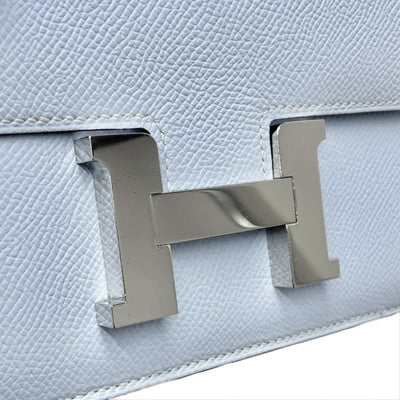 HERMES 爱马仕 Constance 3 mini 18 Constance 3 Mini 18 袋肩袋Epson Blue Brum Brum Blue Silver Fittings VAU Epson