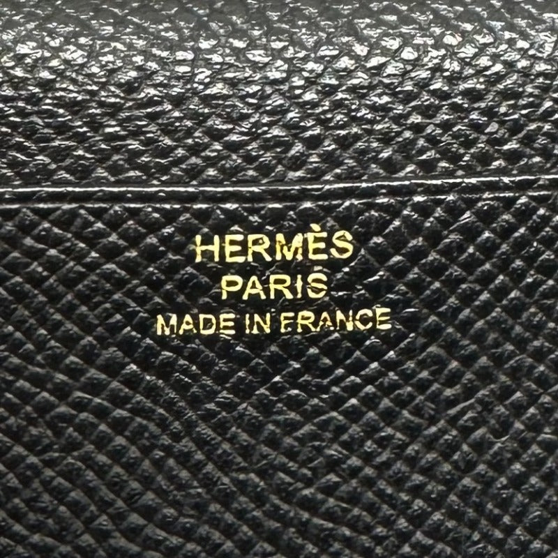 エルメス HERMES ベアンスフレ ベアン スフレ 財布 長財布 ロングウォレット エプソン ノワール ブラック 黒 ゴールド金具 ヴォーエプソン