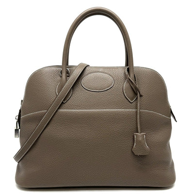 HERMES 헤르메스 Bolide 35 Bolide 35 Bolide 37 Torillon Clemence Etoupe Beige Greige Silver Metal Fittings