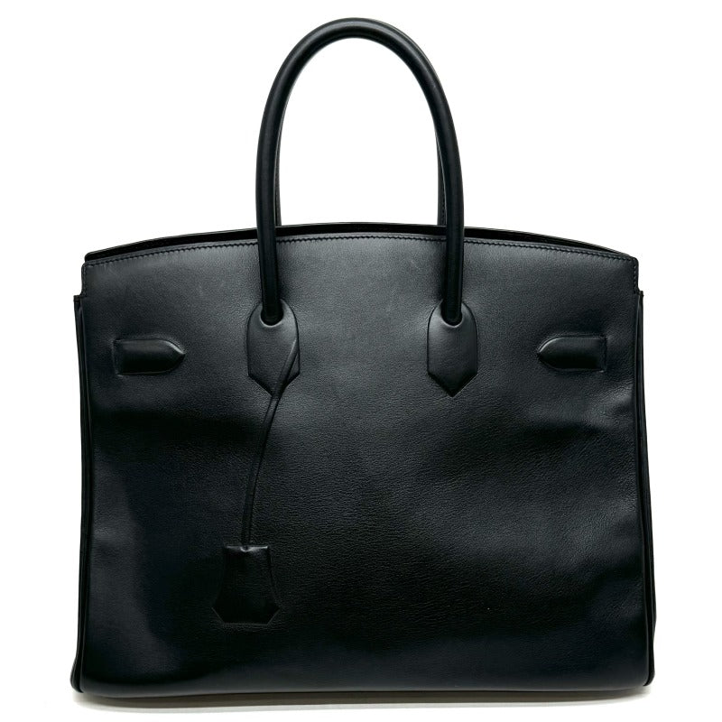 HERMES 爱马仕 Shadow birkin 35 Shadow Birkin 35 Swift Noir黑色银色金属配件VO Swift