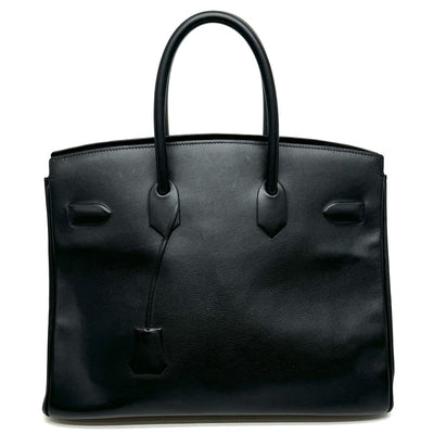 HERMES 爱马仕 Shadow birkin 35 Shadow Birkin 35 Swift Noir黑色银色金属配件VO Swift