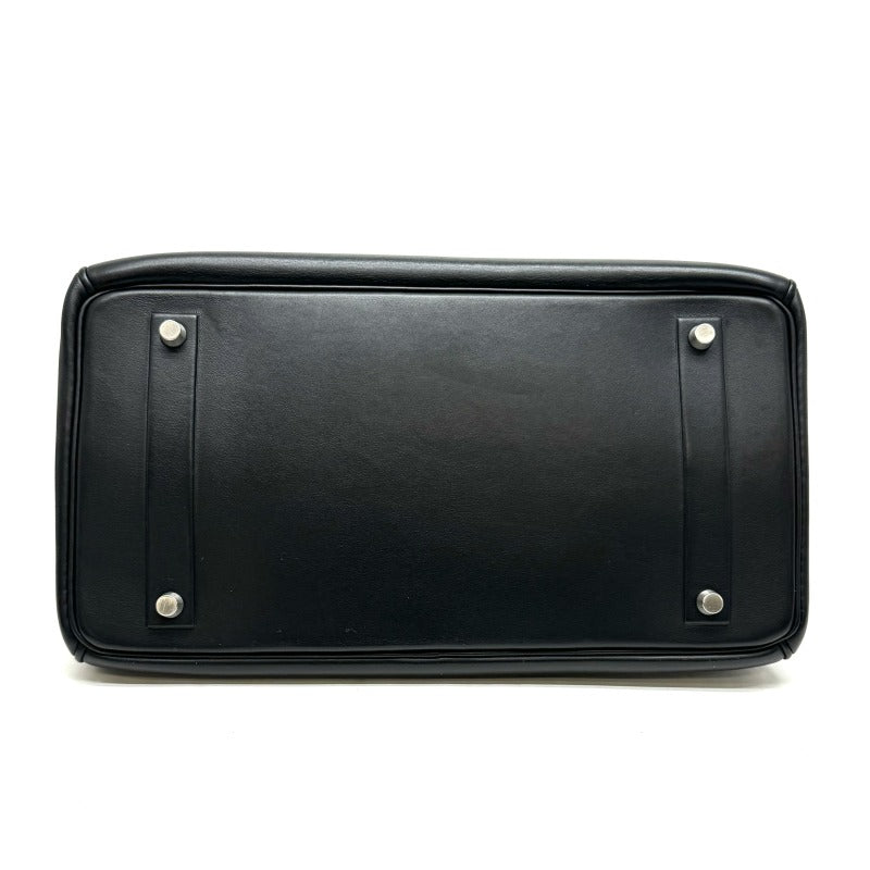 HERMES 爱马仕 Shadow birkin 35 Shadow Birkin 35 Swift Noir黑色银色金属配件VO Swift