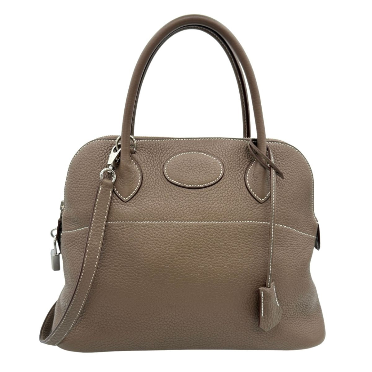 HERMES HERMES Bolide 31 Bolide 31 Bag, Tote bag, Shoulder bag, Torillon Clemence, Etoup, Beige, Greige, Silver hardware