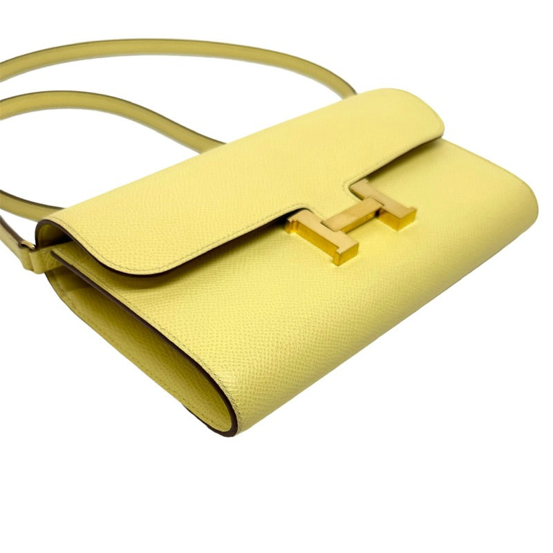 HERMES HERMES Constance long to go Constance long to go Wallet Long Wallet Epson Jaune Pussant Yellow Yellow Gold Metal Fittings Vau Epson