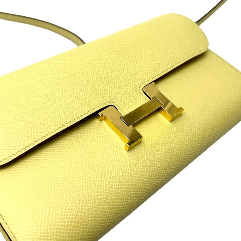 HERMES HERMES Constance long to go Constance long to go Wallet Long Wallet Epson Jaune Pussant Yellow Yellow Gold Metal Fittings Vau Epson