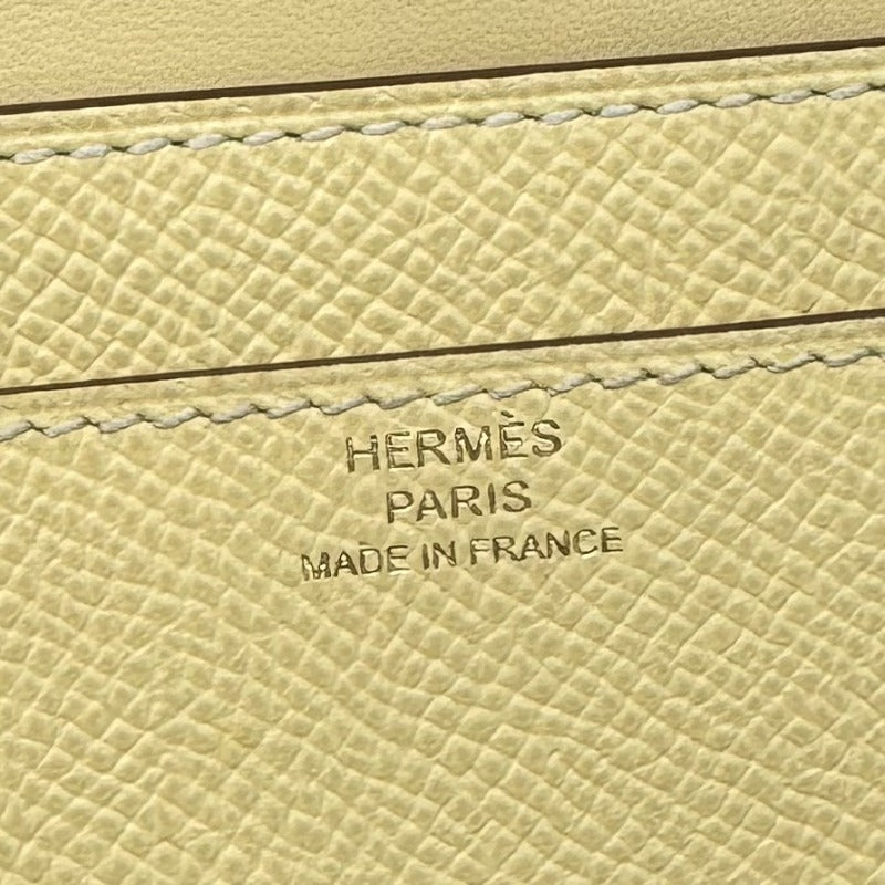 HERMES 爱马仕 Constance long to go Constance long to go 钱包长钱包Epson Jaune Pussant黄色金金属配件VAU Epson