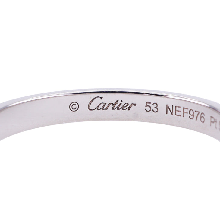カルティエ Cartier カルティエ ダムール ウェディング リング カルティエ ダムールウェディングリング CARTIER DAMOUR WEDDING BAND リング 指輪 Pt950 シルバー マリッジリング　ペア