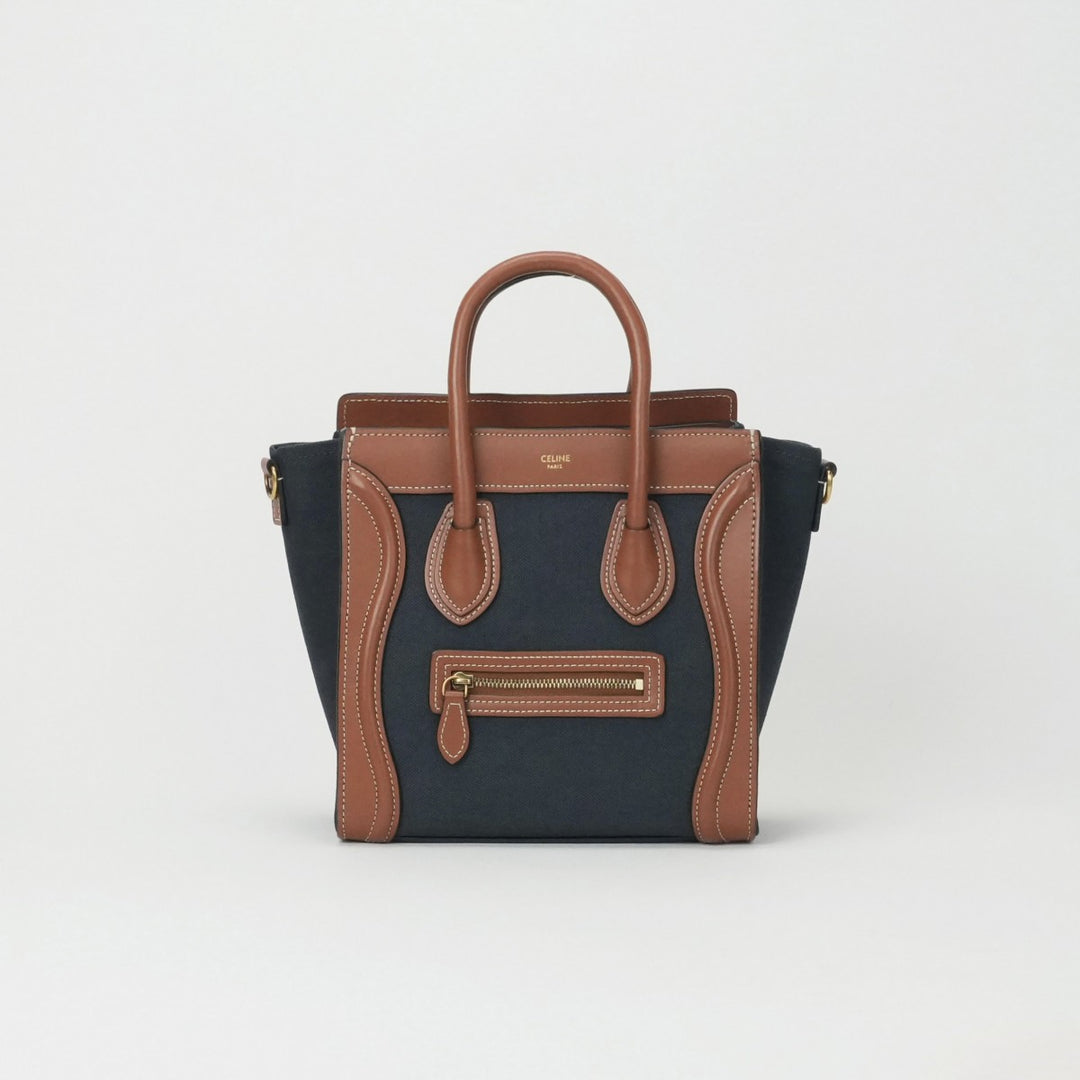 セリーヌ　ラゲージナノ CELINE】セリーヌ ラゲージナノ ショッパー ストラップ付 中古の