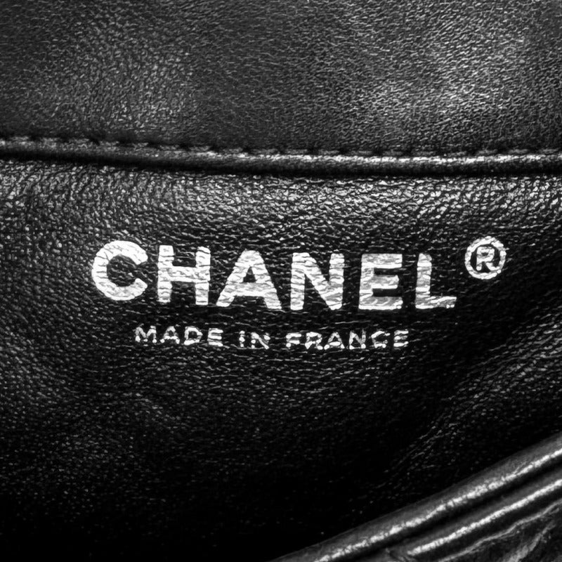 シャネル CHANEL マトラッセ ミニマトラッセ ミニマト バッグ ショルダーバッグ ラムスキン ブラック 黒 シルバー金具 チェーンショルダーバッグ ココマーク ターンロック