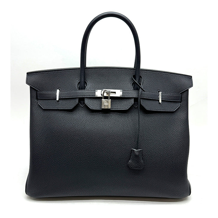 HERMES 헤르메스 Birkin 40 Birkin 40 가방, 토트 백, 토고 카반, 검은 색, 실버 하드웨어