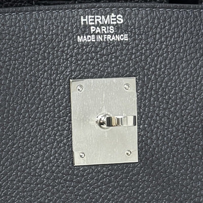 HERMES 爱马仕 Birkin 40 Birkin 40 袋，手提袋，多哥船，黑色，银色硬件